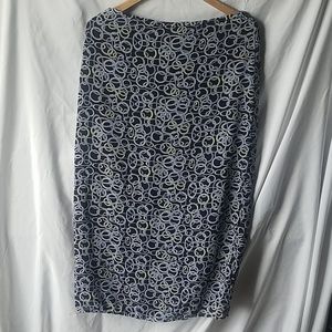 Blue Graphic Maxi Skirt